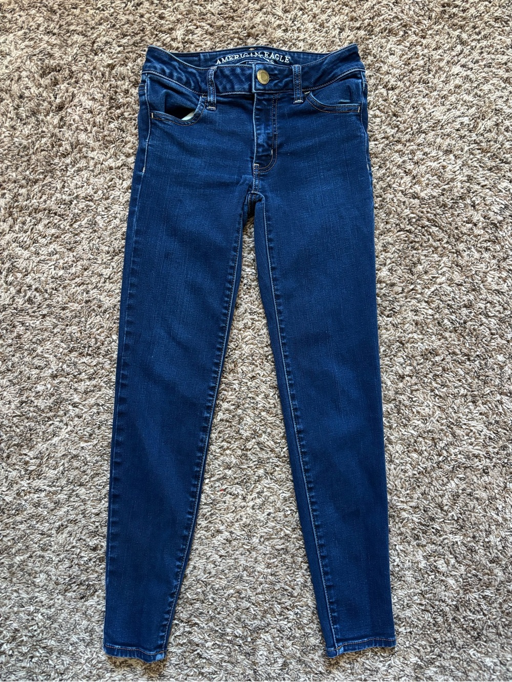 American Eagle Outfitters Skinny Jeans in Deep Blue Wash